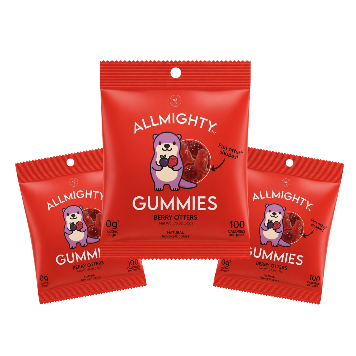 Allmighty Gummies Berry Otters (3 PACK)