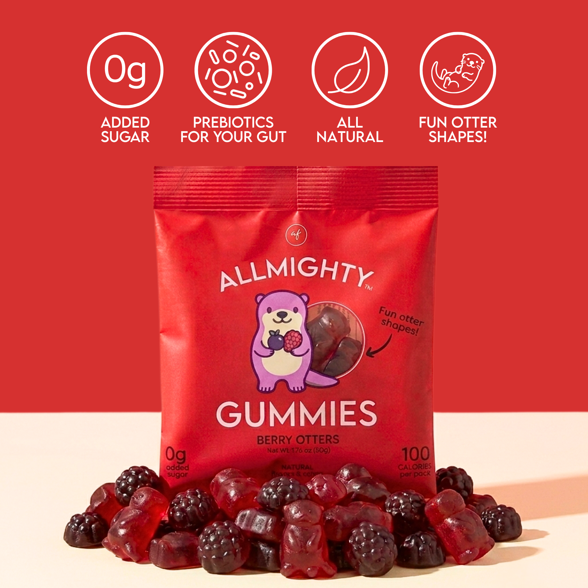 [PRE-ORDER] Allmighty Gummies Berry Otters (10 PACK)